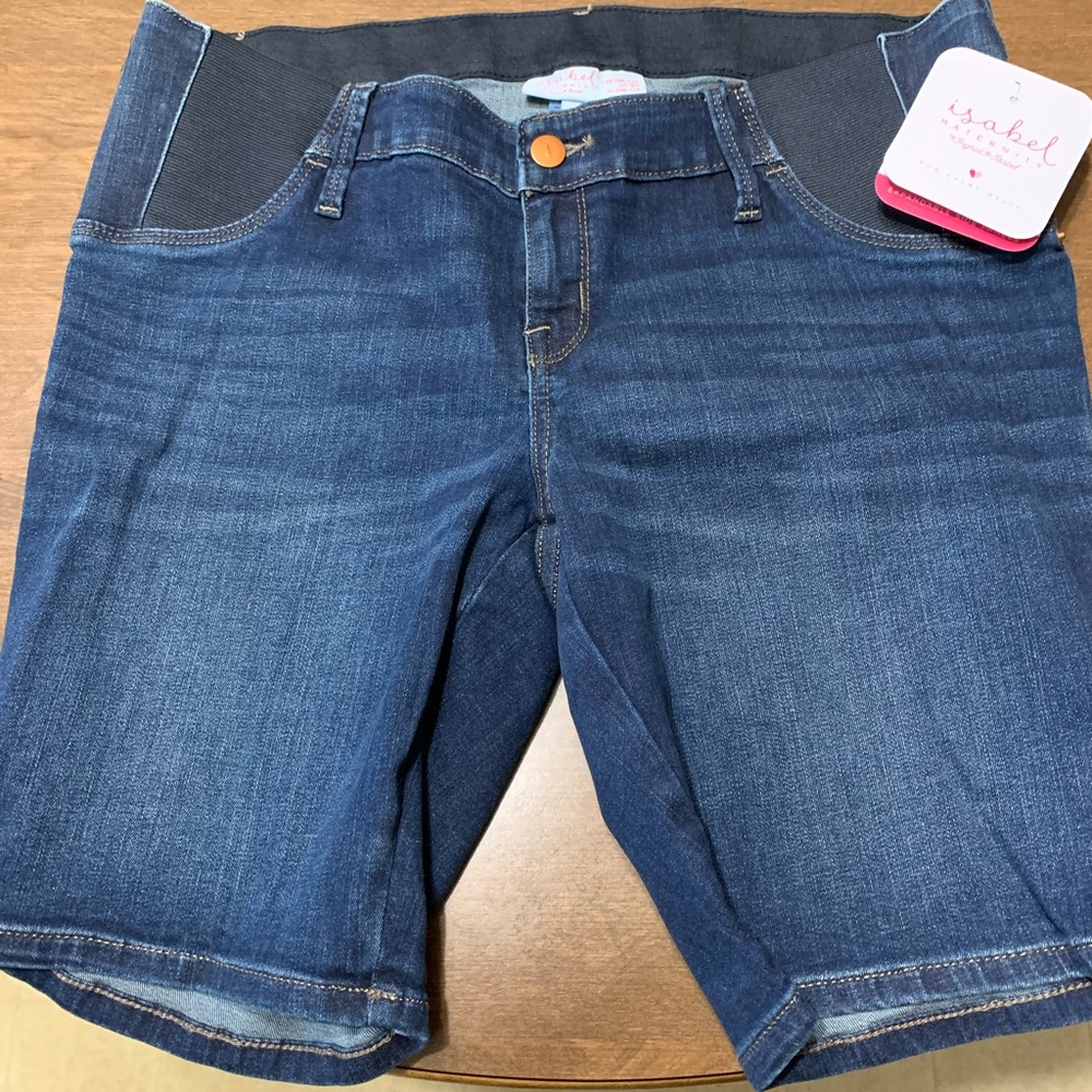 Isabel maternity Jean shorts